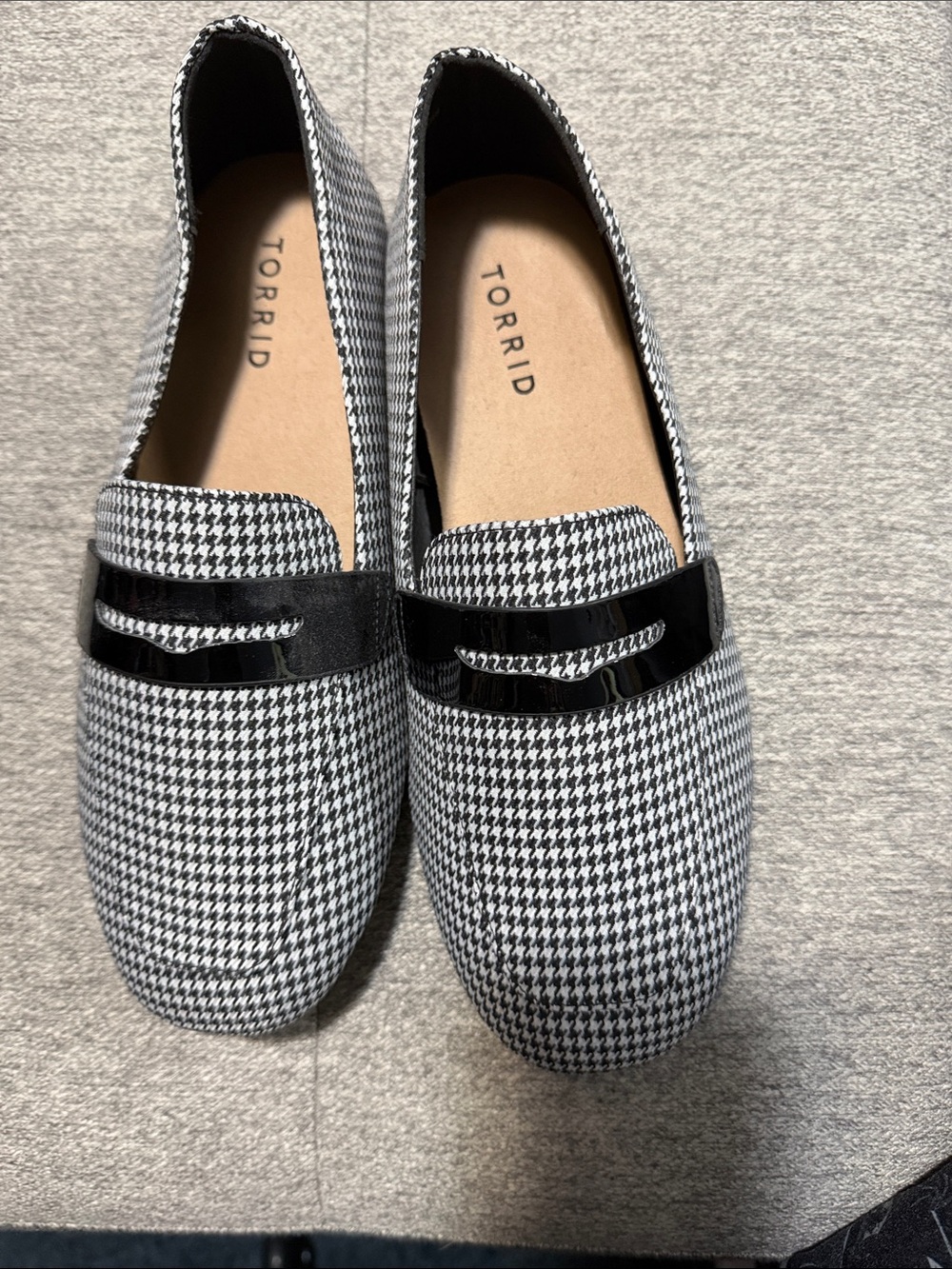 torrid Black & White Houndstooth Slip-On Loafers